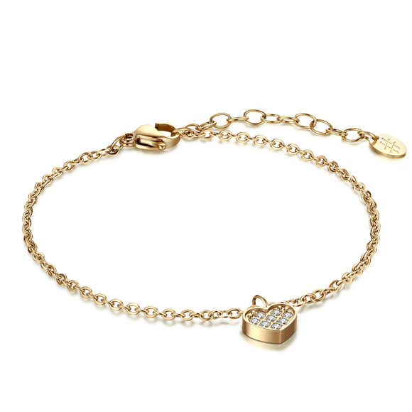 Bracciale Con Cuore Pendente Oro