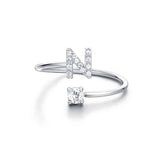 Anello Iniziali Con Strass