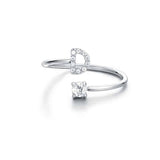 Anello Iniziali Con Strass