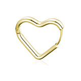 Orecchino Singolo Scattino Cuore oro 20 mm