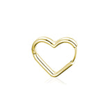 Orecchino Singolo Scattino Cuore 18 mm oro