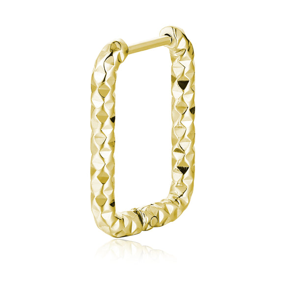 Orecchino Singolo Scattino Quadrato Diamantato