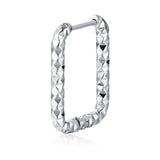 Orecchino Singolo Scattino Quadrato Diamantato