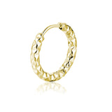 Orecchino Singolo Scattino Cerchio Diamantato ORO