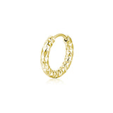 Orecchino Singolo Scattino Cerchio Diamantato oro piccolo