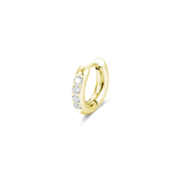 Orecchino Singolo Cristalli Oro