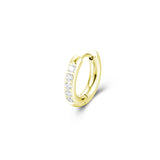 Orecchino Singolo Cristalli Oro