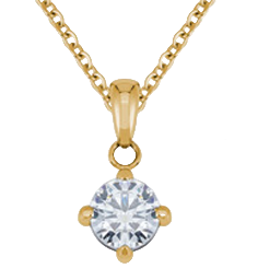 Collana con cristallo pendente