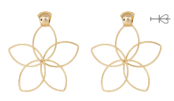 Orecchini con fiore grande