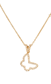 Collana con pendente farfalla e cristalli
