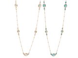 Collana ovali con pietre tonde