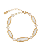 Bracciale cristalli ovali allungati e tondi