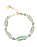 Bracciale cristalli ovali allungati e tondi