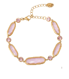 Bracciale cristalli ovali allungati e tondi