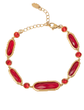 Bracciale cristalli ovali allungati e tondi