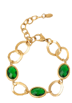 Bracciale ovale alternati e catena