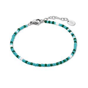 Bracciale Perline Verde Acqua