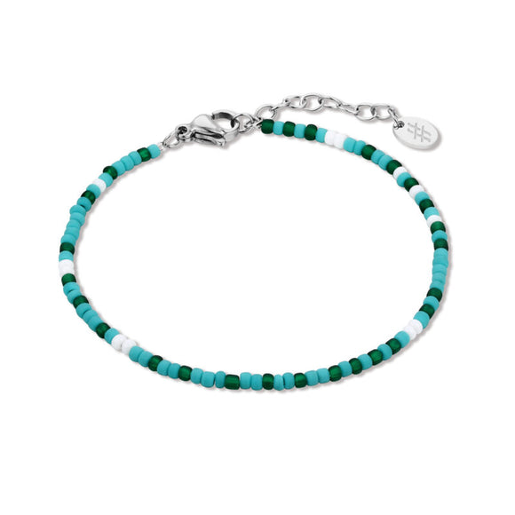 Bracciale Perline Verde Acqua