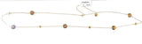 Collana pietre cristallo tonde allungata Bronzo