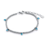 Bracciale Sfere Cuori Pendenti