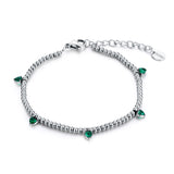 Bracciale Sfere Cuori Pendenti