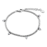 Bracciale Sfere Cuori Pendenti