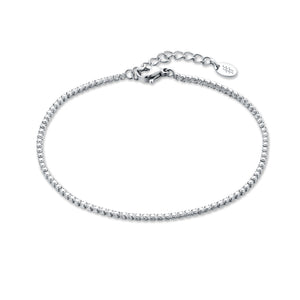 Bracciale Tennis Uomo Cristalli Bianco