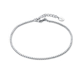 Bracciale Tennis Uomo Cristalli Bianco