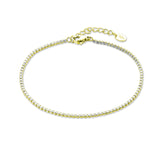 Bracciale Tennis Uomo Cristalli Bianco