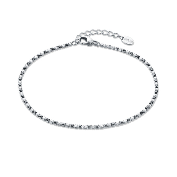 Bracciale Tennis Uomo Cristalli Alternati