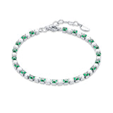 Bracciale Tennis Colore Alternato Donna