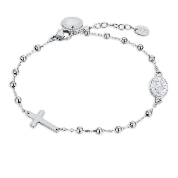 Bracciale Rosario Giubileo acciaio Donna