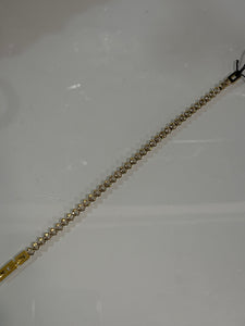 Bracciale Tennis Cristalli ovali Champagne e oro