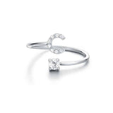 Anello Iniziali Con Strass