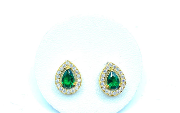 Orecchini a goccia Verde e oro