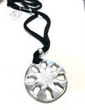 Collana Alluminio in Jersey con pendente - Mandala 1