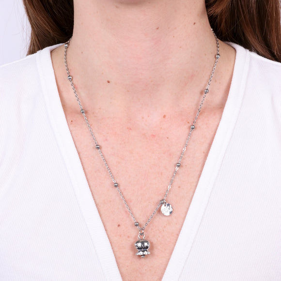Collana in Acciaio con campanella con scritta Capri