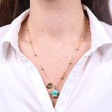 Collana in Acciaio con campanella verde con scritta Capri