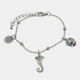 Bracciale in acciaio Campanella e corno&nbsp;