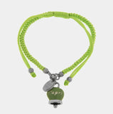 bracciale campanella portafortuna regolabile verde