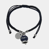 bracciale campanella portafortuna regolabile blu