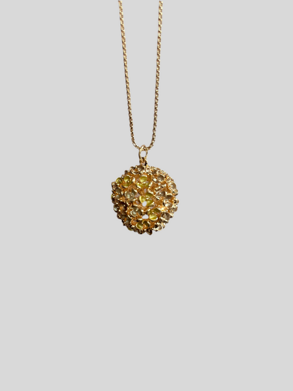 Collana lunga con pallina di fiorellini