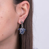 Orecchini in Metallo con tartaruga blu