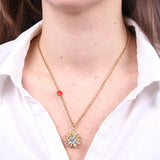 Collana in Metallo con riccio di mare placcato oro e argento
