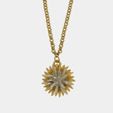 Collana in Metallo con riccio di mare placcato oro e argento
