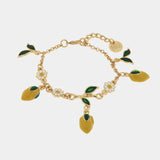 Bracciale in Metallo con limoni e margherite