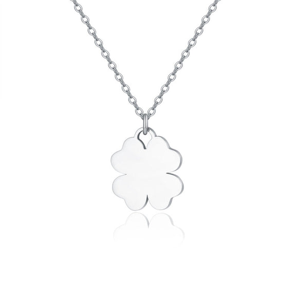 Collana con quadrifoglio per incisione