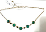 Collana con cristalli tondi malachite