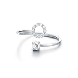 Anello Iniziali Con Strass