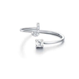 Anello Iniziali Con Strass